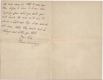 CLEVELAND, GROVER. Two Autograph Letters Signed, to Kit Clarke.